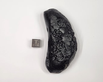 Tektite from Thailand: 87.8 Grams- Thailandite, Indochinite Semi Glossy, Flat Crescent- TU23
