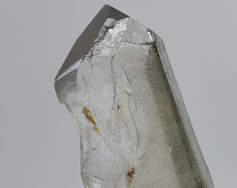 Shaman Quartz, Mina Zeca De Souza, Serra Do Cabral Brazil- Speckled Mossy Chlorite, Etched Empath- 8 cm Long- Partial Polish- ST41