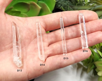 Select One Optical Quartz Santander Colombia: 4.5-5.5cm Long- Pencil Thin Slender, Mini Laser Wand, Phantoms, Titanium, B.N.- (D13-16)