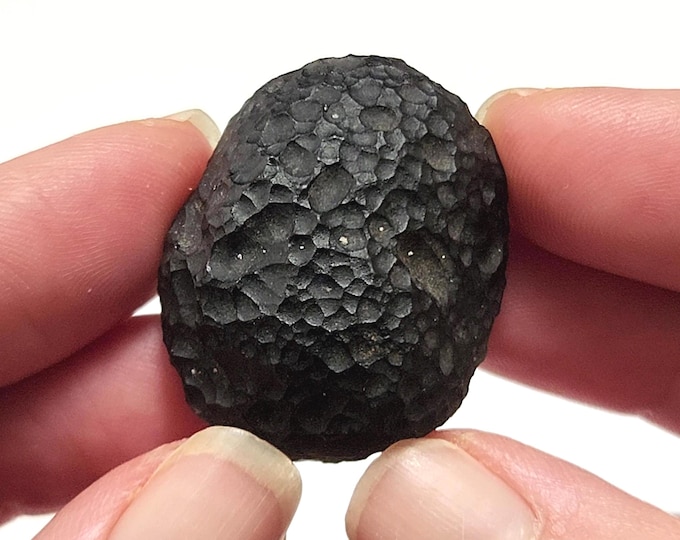 Featured listing image: Saffordite 20.3 Gram- "Cintamani Stone" Safford Arizona USA- Half Mineralized Yin & Yang Sides, Beautiful Texture Surface- Translucent- AE8