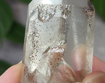 Etched Quartz Crystal 2.4 inch or 6 cm Long- Gouveia, Brazil- Generator, Etched Mountain Scene, Pyramid, Small Rainbow- LJ4