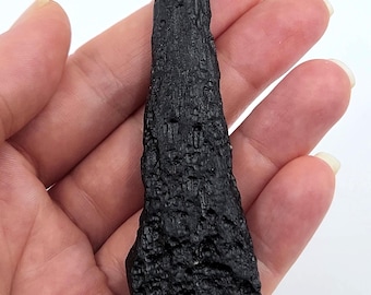 Indochinite Tektite- 34.6grams- Australasian Impact Event- Large Long Elegant Drop Spoon Shape-I8