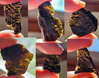 Choose One Tektite from China- Australasian Impact Event- Beautiful Texture Formations, Translucent to Opaque, 'Space Glass'- (A22-A61)