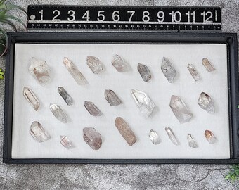 Natural Quartz 'Cube Codex' Crystal Parcel 24pc Bulk Lot 2.6-5.5cm Long- Serra Do Cabral, Brazil- Unique, wholesale, Gifting Crafting- WP8