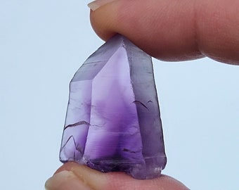 Natural Amethyst Crystal 2.7 cm long- Cameroon, Africa- Nicely Terminated Point- Stands Perfectly, Deep Purple, Lemurian Lines- AC13