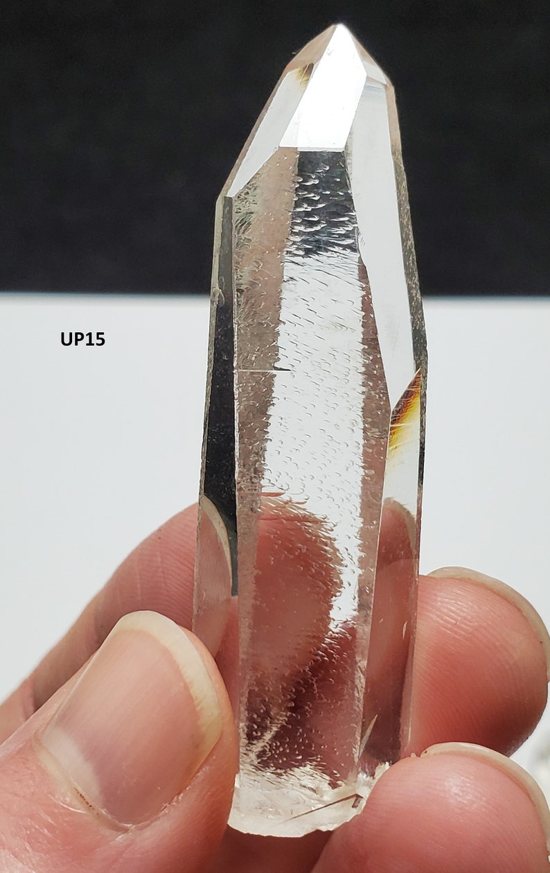 You Select 1 Starbrary Quartz Crystal Corinto, Brazil World Class Optical Clarity, Gorgeous Glyph Record, Water Clear UP13-UP18 image 7