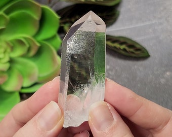 Starbrary Quartz 2.6 inch or 6.7 cm Long- Corinto, Brazil- Tabular, Delicately Etched Key, World Class Optical, 'Sirius Crystal'- EH24