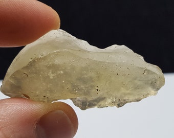 Libyan Desert Glass Impactite, Tektite 13.4 Grams or 67 Carat- Excellent Clarity and Color- AAA Grade- Amazing Texture- D11