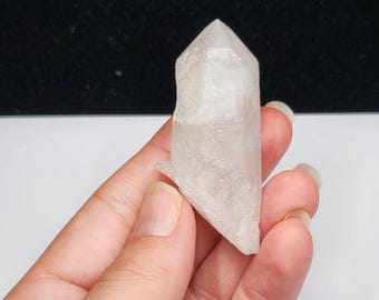 True White Lemurian Quartz Ural Mountains Russia: 6cm or 2.4in Long- Cloud like Phantoms, 'Sacred Scribe'- #26