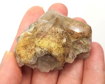 Lodalite Garden Quartz Cluster from Brazil- 2.5 cm Tall- Scenic Mineral Inclusions, Stands Nicely- #1