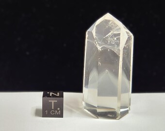 Polished Phantom Quartz: 1.9in or 4.8cm long- Scenic, Standing Petite Tower, Staked Chevrons- R4