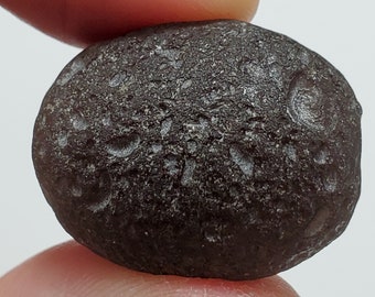 Colombianite from the Cauca River, Colombia- 14.9 Grams- Rounded Egg Shape, Fine Texture, Semi Weathered- Translucent- E13