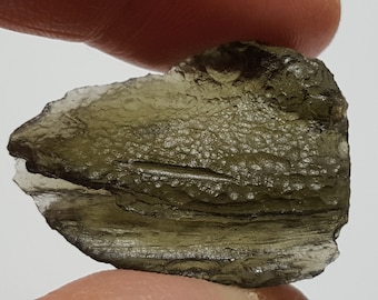 5.6 Grams or 28 Carats Moldavite- Czech Republic Maly Chlum- Moldavite Tektite- Raw, Natural, Beautiful Texture - Synergy Stone- LMC 37