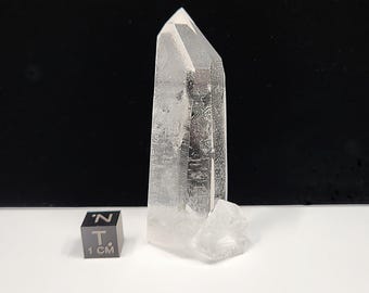 Starbrary Quartz 2.6in or 6.7cm Long- Corinto, Brazil- Stands Perfectly, Supporting Child, Channeler, 'God's Thumbprint' Etching- EJ18