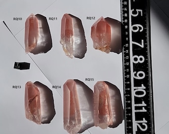 Select One Red Lemurian Seed Quartz 6.1-8.7cm Long from Serra Do Cabral Mtns. Brazil- Starbrary "Scarlet Temple" Vivid Color- RQ(10-15)