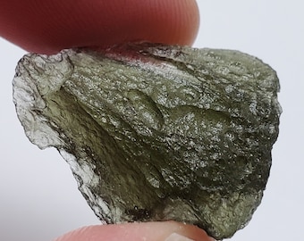 Moldavite, 3.5 Grams or 17.5 Carats Moldavite- Czech Republic Maly Chlum- Premium Quality Tektite- Excellent Texture- Synergy Stone- J14