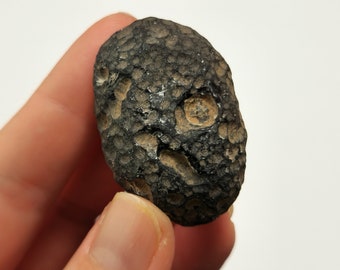 Saffordite 26.5 Grams- "Cintamani Stone" Safford Arizona USA- Unique open Circle Rune Stone, Oval Semi Flat- Banded Translucent- AD13
