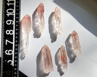 Select One Etched Red Lemurian Seed Quartz- Serra Do Cabral Mtns. Brazil- Geometric Keys and Forms, "Scarlet Temple" Vivid Color- (RE1-6)