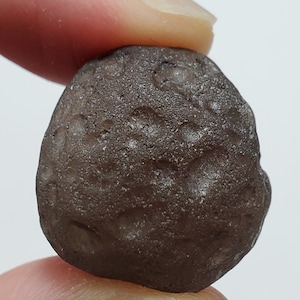 May include: A dark brown, smooth, round stone with a slightly textured surface. The stone has a natural, organic look.