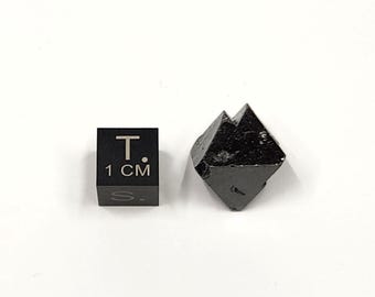 Natural Magnetite Crystal, 7gram, Pakistan: Geometric Octohedron, Magnetic, Lodestone, Rare Size- C38