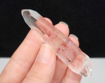 Starbrary Quartz Crystal 3in or 7.5cm Long- Corinto, Brazil- Slender, Water Clear, Empathic Warrior- EJ1