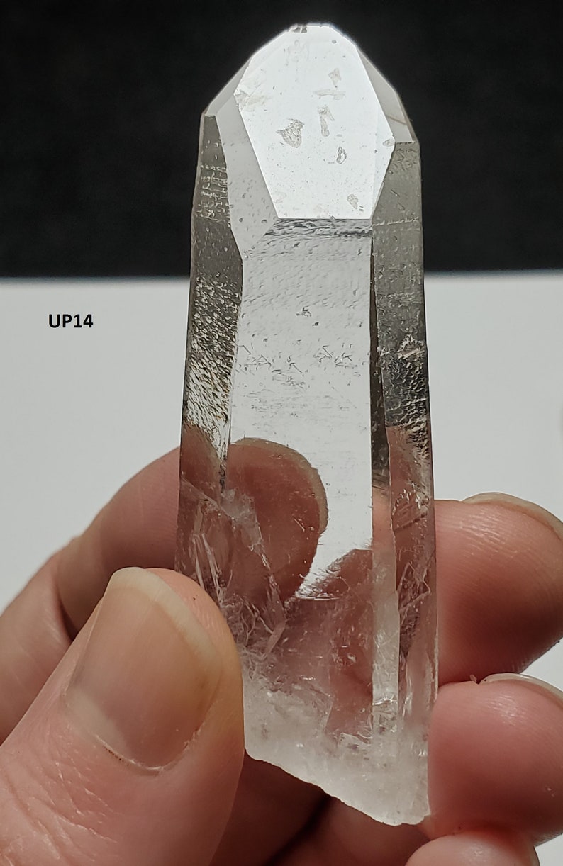 You Select 1 Starbrary Quartz Crystal Corinto, Brazil World Class Optical Clarity, Gorgeous Glyph Record, Water Clear UP13-UP18 image 5