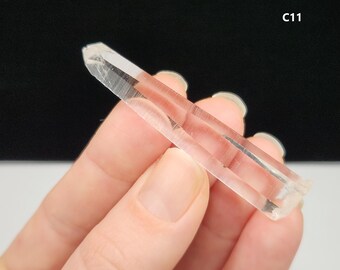 Optical Lemurian Quartz from Penas Blancas Mine Colombia- You Select Colombian Lemurian 4.6-6.9cm long- C11-19