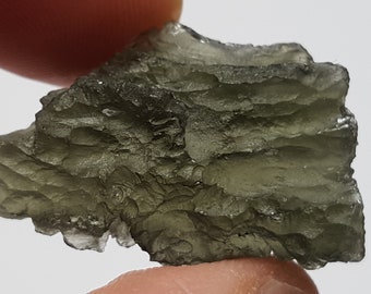 Moldavite Tektite 4.5 Grams or 22.5 Carats- Czech Republic- Excellent Color and Texture- Synergy Stone- M#19
