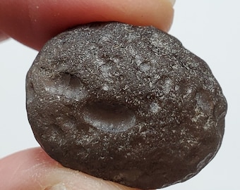 Colombianite from the Cauca River, Colombia- 8.3 Grams- Mineralized Egg Shape- Highly Translucent- E31