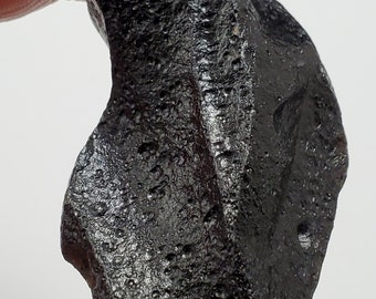 Tektite from Thailand- 43.8 Grams- Thailandite, Indochinite- Amazing Surface Texture, Palm Stone, Unique Shape- TY7