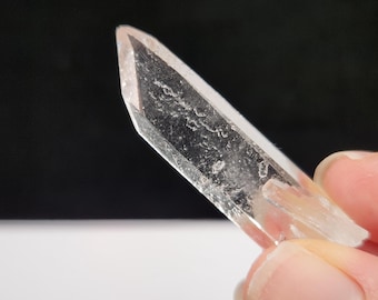 Starbrary Quartz Crystal- 1.8 inch or 4.5 cm Long- Zeca De Souza, Brazil- Stands, Tabular, Inner Child Base- JA8