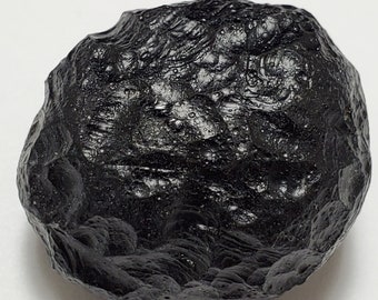 Billitonite Tektite 'Batu Satam', Belitung Island, Indonesia- Amazing Rare Find, Glossy Exterior, Ball Shape, 'Mani Sphere'- 22.4 Grams- #9