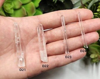 Select One Optical Quartz Santander Colombia: 4.5-5.5cm Long- Pencil Thin Slender, Mini Laser Wand, Phantoms, Titanium, B.N.- (D21-24)