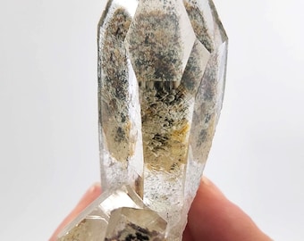 Garden Quartz:  10.7 cm Long, Mina Zeca De Souza, Brazil- AAA Scenic, Partial Polish- ST31