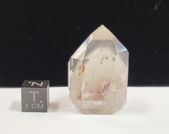 Polished Phantom Quartz: 1.3in or 3.4cm long- Scenic, Standing Petite Tower, Staked Chevrons- R6