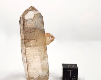 Tangerose 'Tiger Stripe' Quartz: 2in or 5cm Long, Corinto Brazil, Stands, Bridging Child- TE16