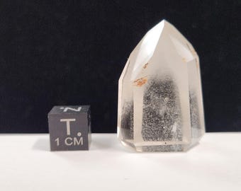 Polished Phantom Quartz: 1.3in or 3.4cm long- Standing Petite Tower- R28