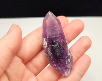 Natural Amethyst Crystal: 6.5cm or 2.6in long Tutu Cliffs Nigeria- Gorgeous Formation Purple Color- NA11