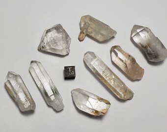 8 Unpolished 'Garden/ Shaman' Quartz Crystal with Excellent Mineral Inclusions Lodolite, Chlorite, Hematite etc.- Brazil- 133 Grams- BP L#3