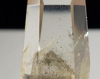 Polished Phantom Quartz: 1.6in or 4cm long- Scenic, Standing Petite Tower, Staked Chevrons- R14