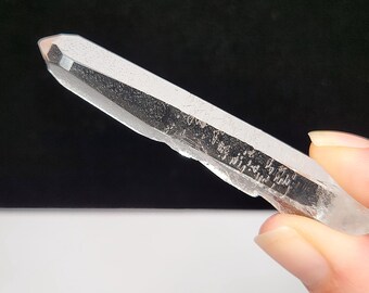Starbrary Quartz Crystal 3in or 7.5cm Long- Corinto, Brazil- Intaglio Record Keepers Master Slender, Water Clear- EJ2
