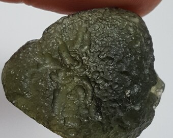 7.8 Grams or 39 Carats Moldavite- Czech Republic Maly Chlum- Moldavite Tektite - Raw, Natural, Beautiful Texture - Synergy Stone- LMC 25