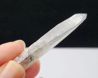 Lemurian Seed Quartz- 2.2inch or 5.6cm long- Serra Do Cabral Mountains Brazil- Slender Tapered Elegant, Great for Pendant or Pendulums- LY30