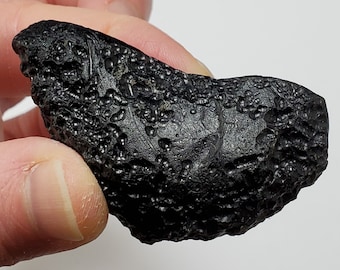 Tektite from Thailand- 50 Grams- Thailandite, Indochinite- Highly Textured Pitted, Unique Shape- TY5