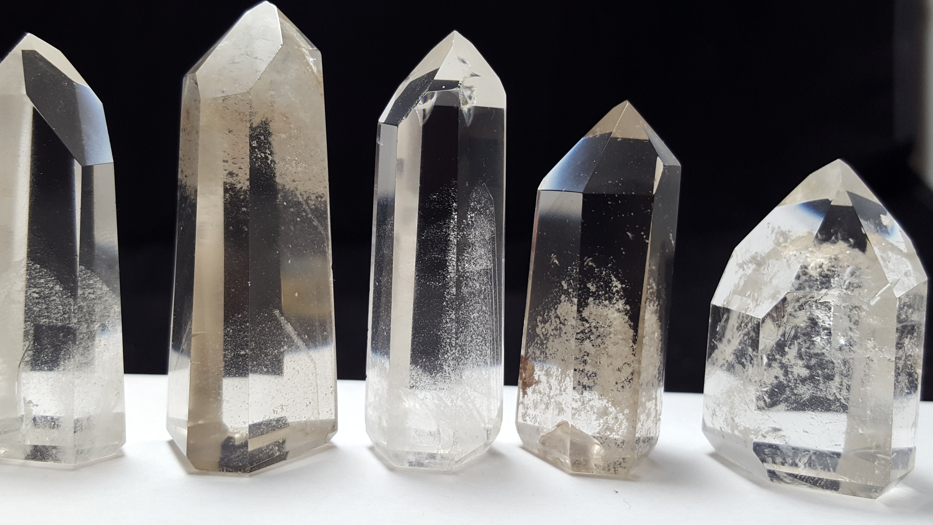 6 Piece Parcel of Small Polished Quartz Crystals from Brazil with