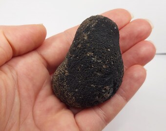 Huge Saffordite Cintamani 84.5 Gram "Cintamani Stones" Arizona, USA- Part Translucent, Stands on Side, Large Pear Shape Palm Stone- AH1