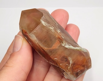 Amphibole Quartz Crystal: 2.6in or 6.5cm Long-  'Angle Quartz', Polished Termination- AB2