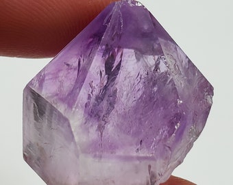 9.7 Grams Beautiful 'Hour Glass' Amethyst Crystal- Tata Province, Morocco- Small Natural Point- Deep Purple Color Phantom- #25