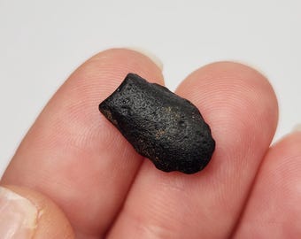 Australite Tektite, South Australia: 0.94 gram Australasian Impact- Flat Smooth Drop- D17