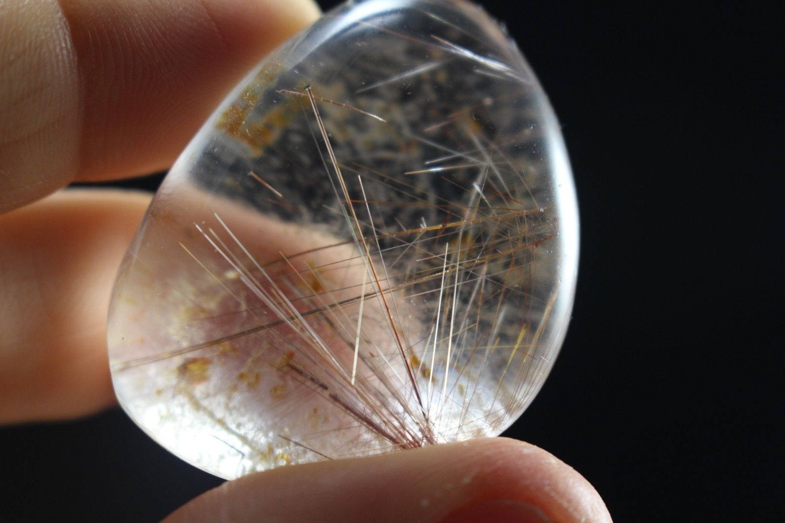 Amazing Polished Clear Quartz Crystal with Rutile Inclusions from